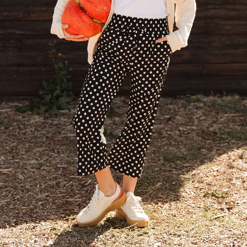 Update your look for less with men’s clothing on sale.  Audrey Wide Leg Pants, Black Polka Dot