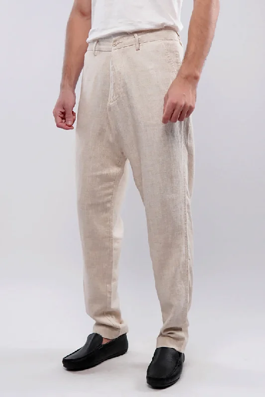 Shop affordable clothing – Limited-time only!  Textured Linen Pants - Cream