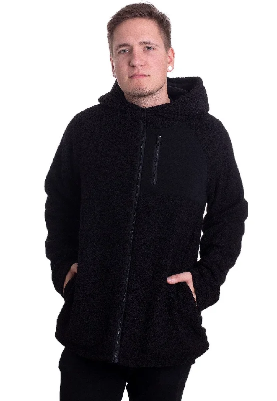 Limited-time offer!  Urban Classics - Hooded Sherpa Zip Black - Jacket