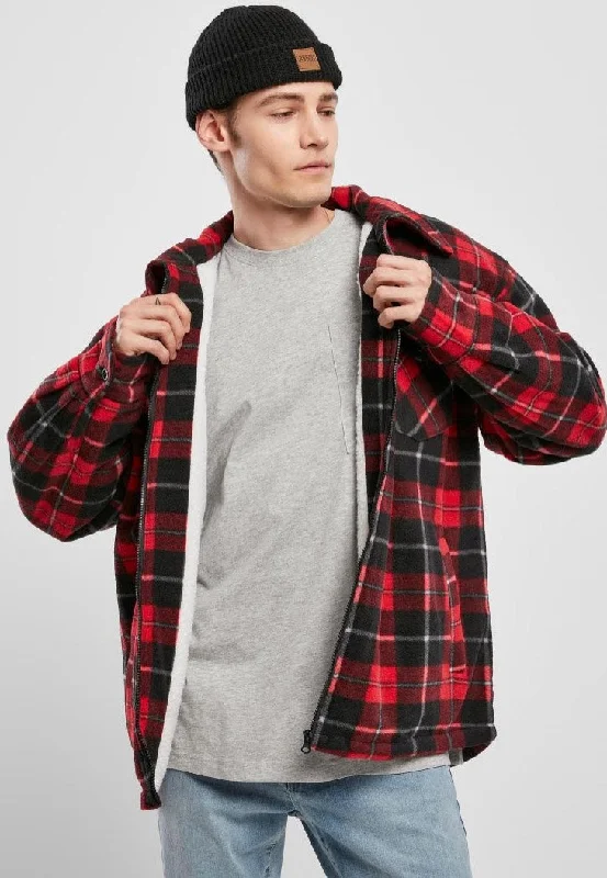 Save on stylish, high-quality clothing for every occasion – Urban Classics - Plaid Teddy Lined Red/Black - Jacket Save on stylish, high-quality clothing for every occasion – Urban Classics - Plaid Teddy Lined Red/Black - Jacket