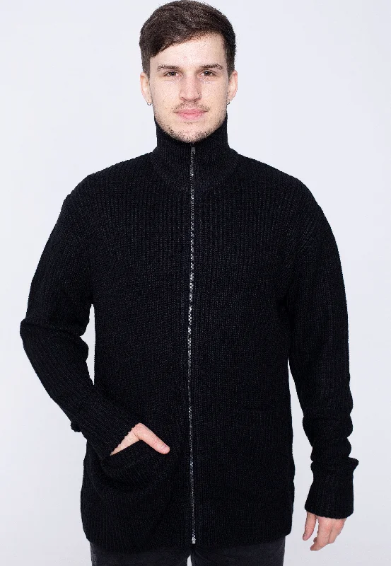 Shop the best clothing sales of the year!  Urban Classics - Zip Black - Cardigan