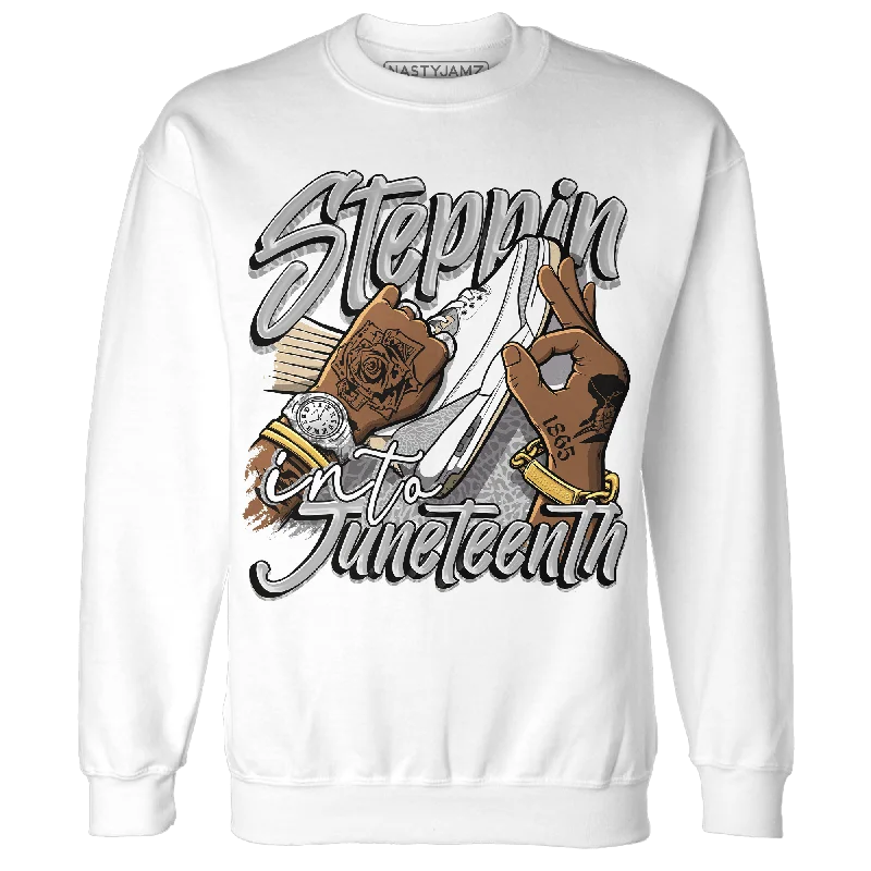 Exclusive discounts on men's fashion – shop today!  NastyJamz Craft Ivory 3s Sweatshirt Match Step Into Juneteenth