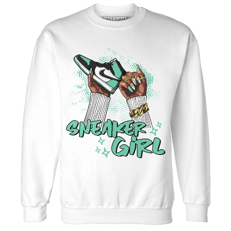 Save on stylish, high-quality clothing for every occasion –  NastyJamz High OG Green Glow 1s Sweatshirt Match Sneaker Girl Nail