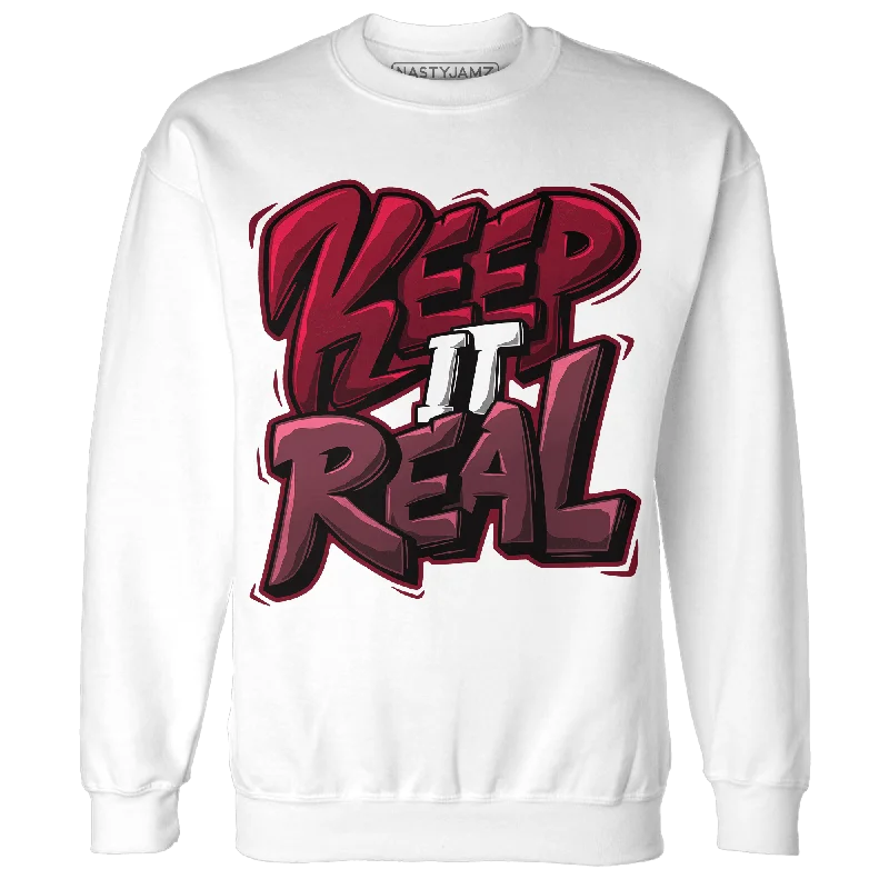 Seasonal sale  NastyJamz High White Team Red 1s Sweatshirt Match Keep Real