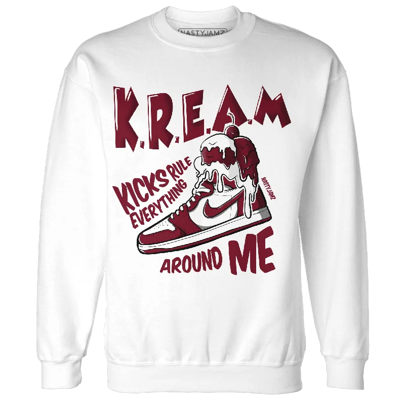 Flash sale: Save big on men's clothing this weekend!  NastyJamz High White Team Red 1s Sweatshirt Match Kream Sneaker