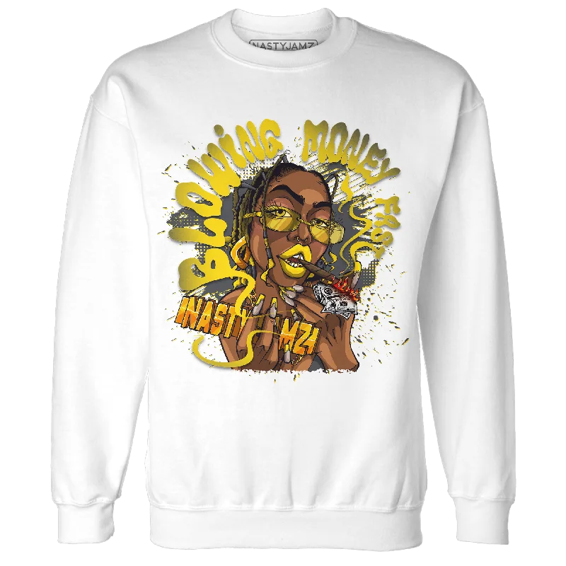 Final clearance: Men’s clothing items up to 70% off!  NastyJamz Thunder 4s Sweatshirt Match Blowing Money Fast Girl