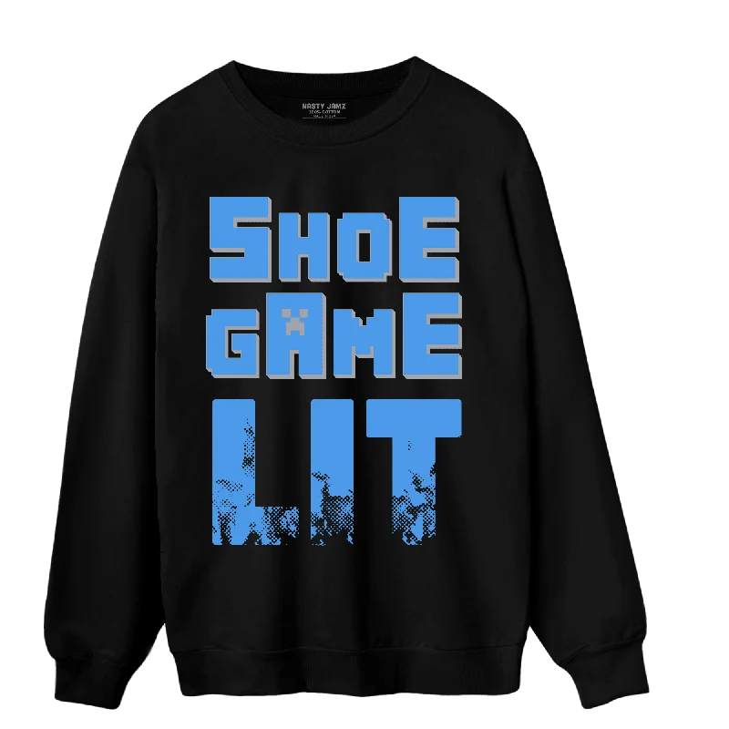 Limited-time promo – up to 70% off on men's essentials.  NastyJamz University Blue 5s Sweatshirt Match Shoe Game Lit
