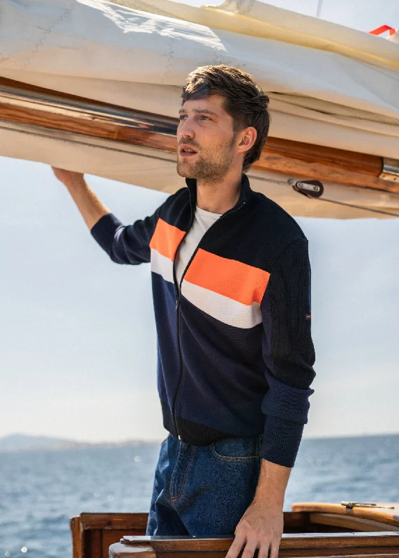 Shop the essentials – men’s wardrobe must-haves on sale. BARNEVILLE - Full-Zip Knit Cardigan for Men | 100% Wool (DARK BLUE / NAVY / NEON ORANGE / WHITE) Shop the essentials – men’s wardrobe must-haves on sale. BARNEVILLE - Full-Zip Knit Cardigan for Men | 100% Wool (DARK BLUE / NAVY / NEON ORANGE / WHITE)