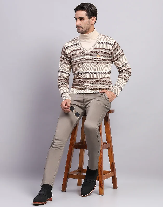 Big discounts on men’s wear – Shop now and save! Men Beige Self Design V Neck Full Sleeve Pullover Big discounts on men’s wear – Shop now and save! Men Beige Self Design V Neck Full Sleeve Pullover