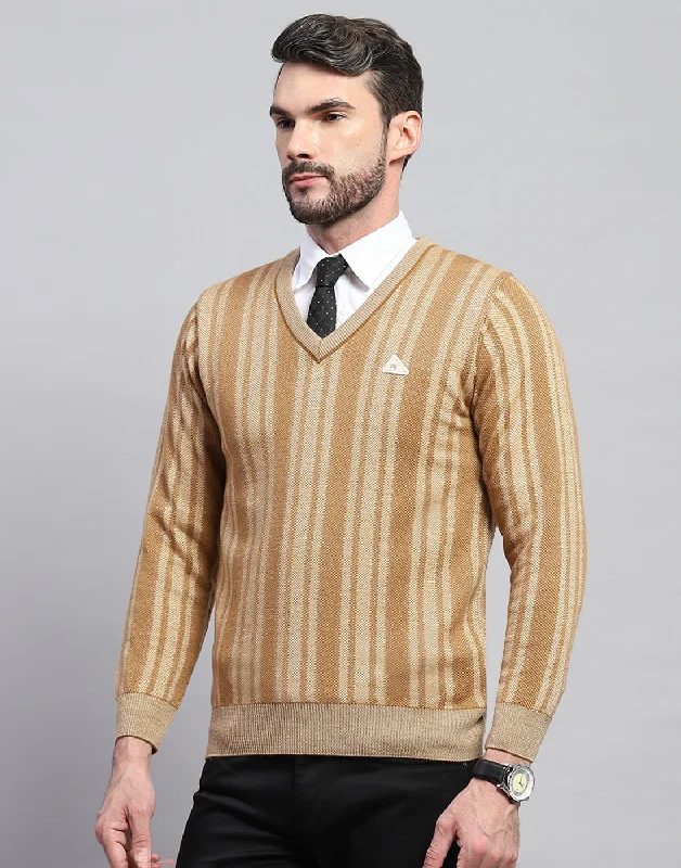 Shop fashion favorites at discounted prices – Limited time offer. Men Beige Stripe V Neck Full Sleeve Pullover Shop fashion favorites at discounted prices – Limited time offer. Men Beige Stripe V Neck Full Sleeve Pullover