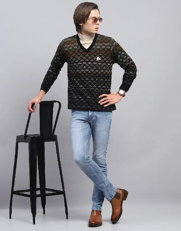 Shop exclusive offers on men’sapparel Men Black Self Design V Neck Full Sleeve Pullover Shop exclusive offers on men’sapparel Men Black Self Design V Neck Full Sleeve Pullover