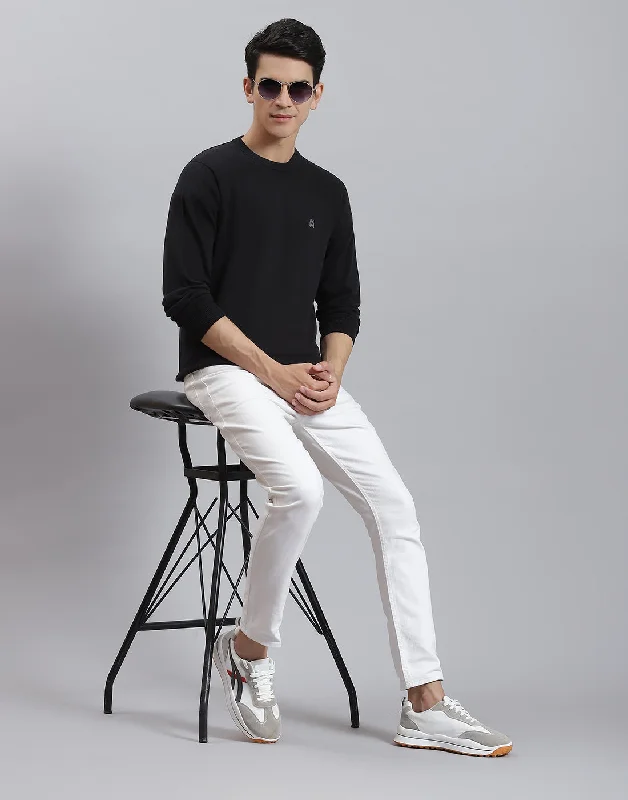 Shop smart, save big – men’s clothing sale on now! Men Black Solid Round Neck Full Sleeve Pullover Shop smart, save big – men’s clothing sale on now! Men Black Solid Round Neck Full Sleeve Pullover