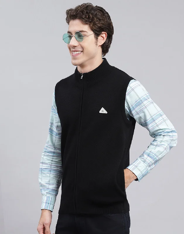 Best deals on men’s clothing – Sale ends soon, shop today! Men Black Solid Stand Collar Sleeveless Sweater Best deals on men’s clothing – Sale ends soon, shop today! Men Black Solid Stand Collar Sleeveless Sweater