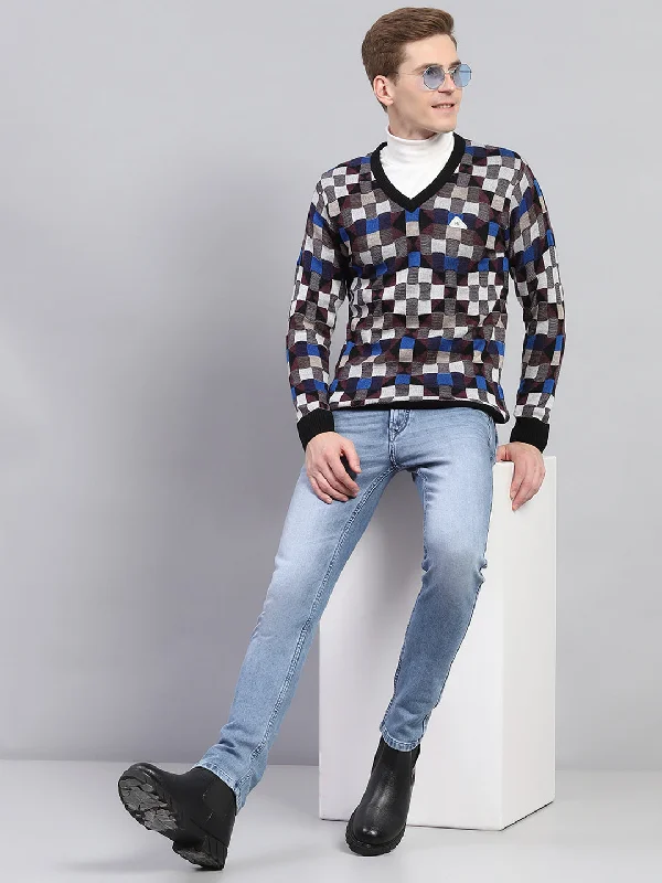 New season, new deals – shop men's clothing now! Men Brown Stripe V Neck Full Sleeve Pullover New season, new deals – shop men's clothing now! Men Brown Stripe V Neck Full Sleeve Pullover