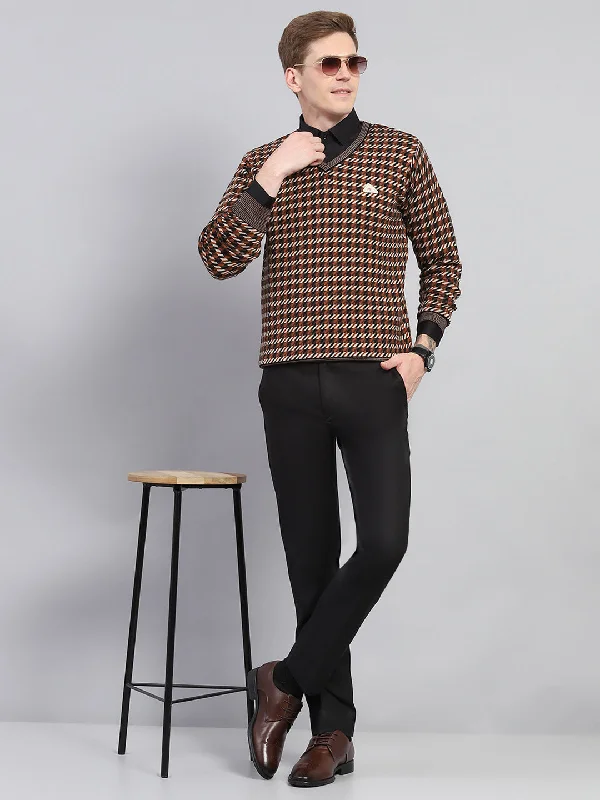 Shop the latest trends in men's clothing at unbeatable prices. Men Brown Stripe V Neck Full Sleeve Pullover Shop the latest trends in men's clothing at unbeatable prices. Men Brown Stripe V Neck Full Sleeve Pullover
