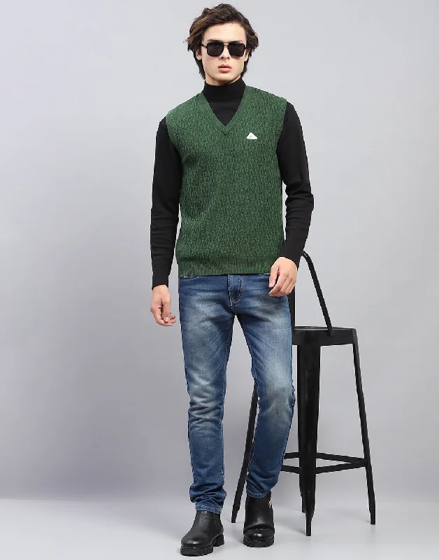 Shop affordable clothing for every season – Big savings this weekend only! Men Green Self Design V Neck Sleeveless Sweater Shop affordable clothing for every season – Big savings this weekend only! Men Green Self Design V Neck Sleeveless Sweater
