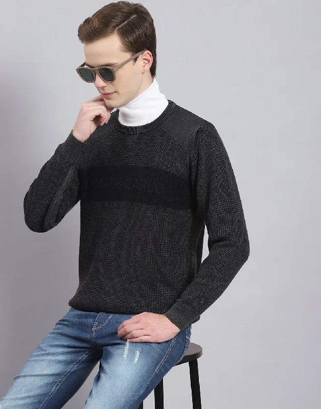 Shop the latest clothing deals – Huge discounts on fashion essentials! Men Grey Self Design Round Neck Full Sleeve Sweater Shop the latest clothing deals – Huge discounts on fashion essentials! Men Grey Self Design Round Neck Full Sleeve Sweater