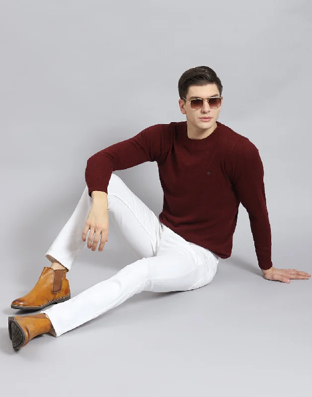 Fresh clothing styles are here – Shop now for exclusive discounts! Men Maroon Solid Round Neck Full Sleeve Pullover Fresh clothing styles are here – Shop now for exclusive discounts! Men Maroon Solid Round Neck Full Sleeve Pullover