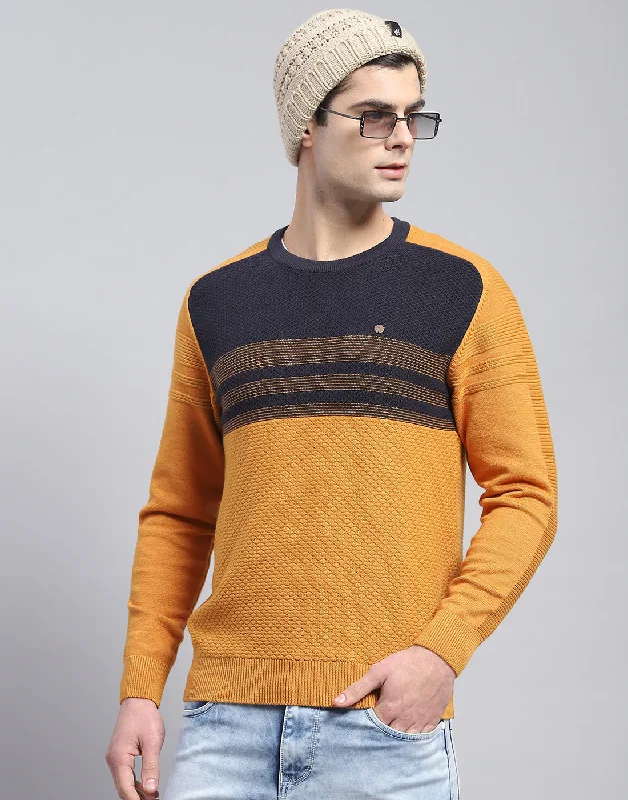 Exclusive clothing deals for customers – Shop today! Men Mustard Self Design Round Neck Full Sleeve Pullover Exclusive clothing deals for customers – Shop today! Men Mustard Self Design Round Neck Full Sleeve Pullover
