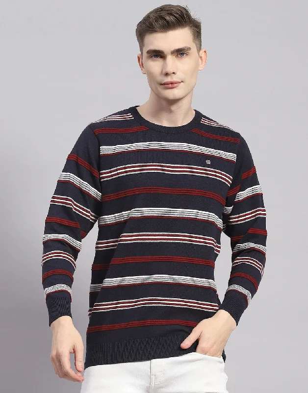 Shop smart, save big – men’s clothing sale on now! Men Navy Blue Stripe Round Neck Full Sleeve Pullover Shop smart, save big – men’s clothing sale on now! Men Navy Blue Stripe Round Neck Full Sleeve Pullover