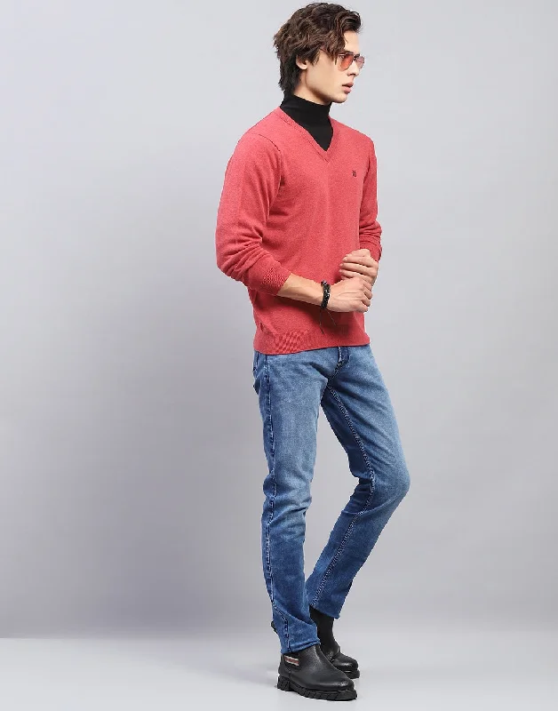 Shop stylish clothing for less – Great deals this week only. Men Pink Solid V Neck Full Sleeve Pullover Shop stylish clothing for less – Great deals this week only. Men Pink Solid V Neck Full Sleeve Pullover
