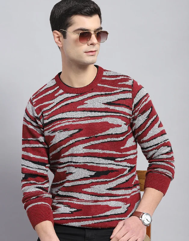 Shop now and enjoy massive savings on stylish clothing for all seasons. Men Red Self Design Round Neck Full Sleeve Pullover Shop now and enjoy massive savings on stylish clothing for all seasons. Men Red Self Design Round Neck Full Sleeve Pullover