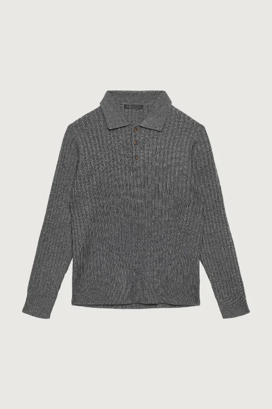 Clearance sale – shop men's clothing at discounted prices!  RIBBED POLO SWEATER