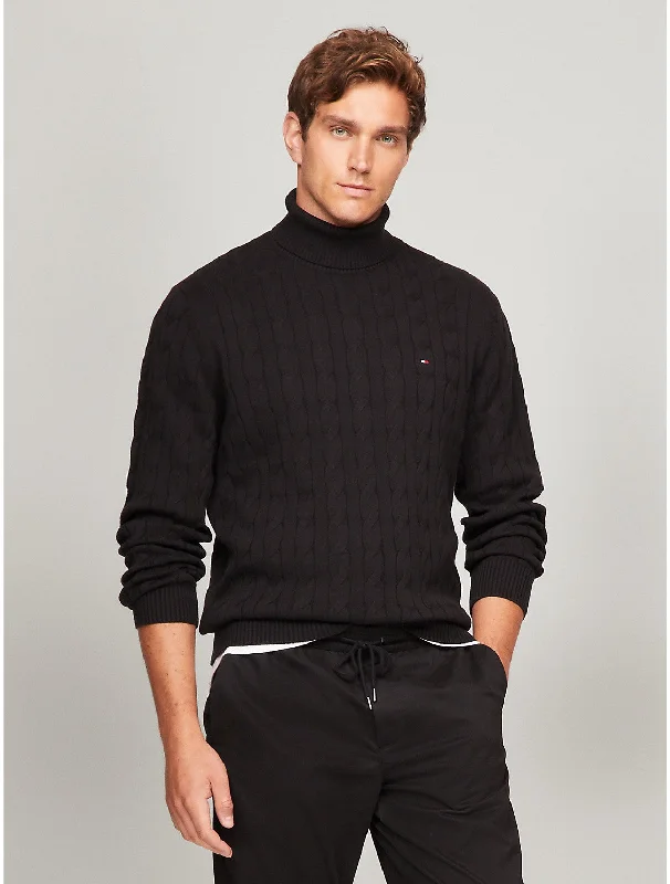 Unbeatable discounts on top-selling apparel – Only available online. Tommy Hilfiger Men's Cable Knit Turtleneck Sweater Unbeatable discounts on top-selling apparel – Only available online. Tommy Hilfiger Men's Cable Knit Turtleneck Sweater