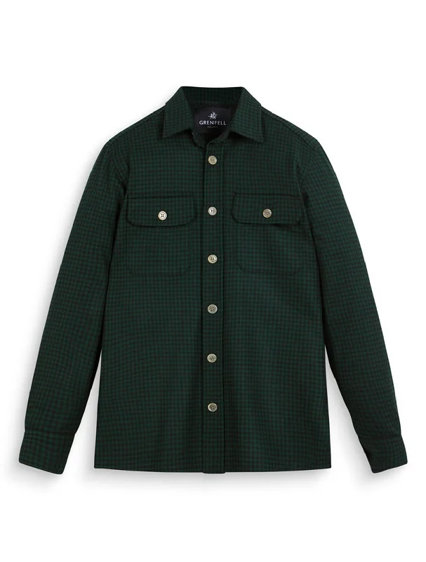 Save on stylish, high-quality clothing for every occasion –  Overshirt - Gingham Check Green & Black