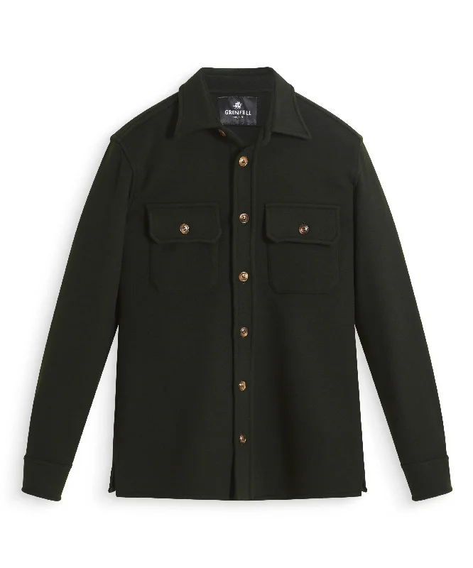 Limited-time offer – Shop top-rated clothing with massive discounts!  Overshirt - Heavy Double Faced Wool Green