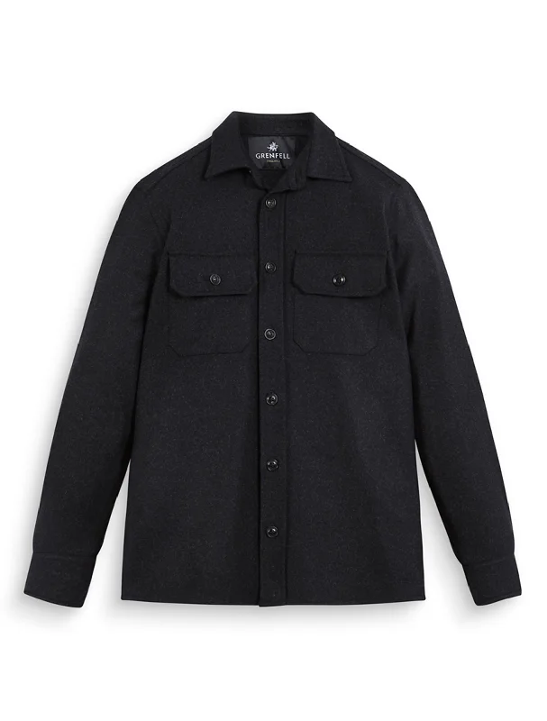 Shop online now for exclusive savings on men’s  clothing.  Overshirt - Merino Wool Black