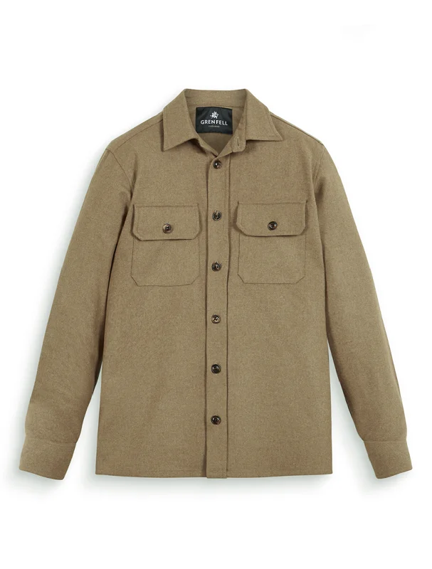 Save up to 60% on new arrivals in clothing – Shop now!  Overshirt - Merino Wool Camel