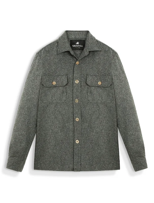 Shop now and enjoy massive savings on stylish clothing for all seasons.  Overshirt - Merino Wool Grey