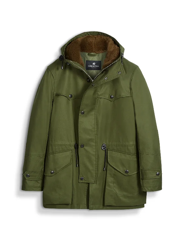 Shop seasonal clothing deals – Big savings on fashion essentials.  Scafell in Green Grenfell Cloth