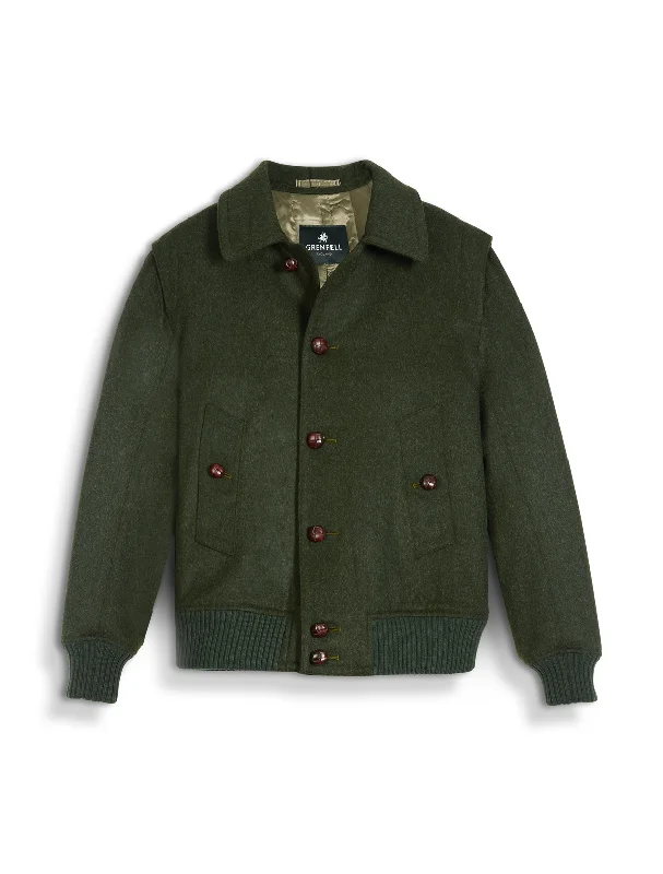 Shop exclusive offers on men’sapparel   The Loden Bomber in Green Wool & Alpaca Mix