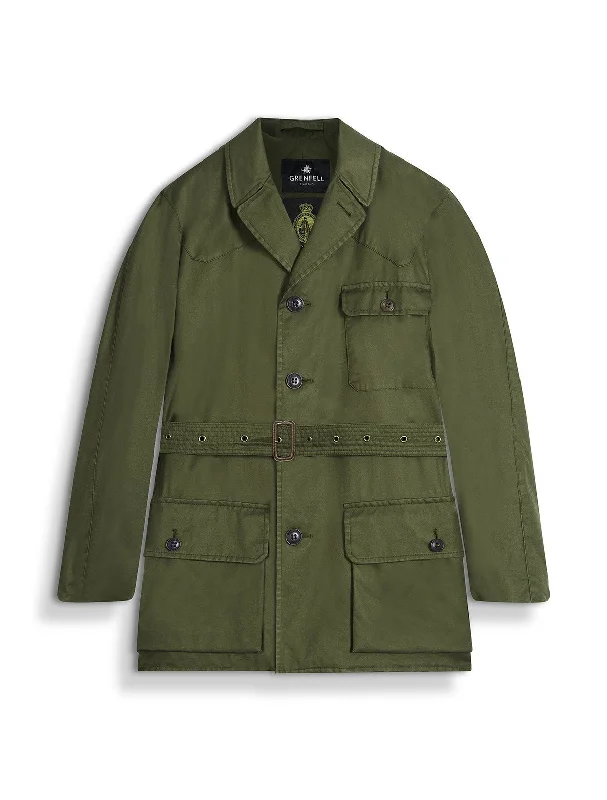 Seasonal fashion sale – Save on all your wardrobe essentials today!  Shooter for Cordings Piccadilly Grenfell Cloth in Laundered Green