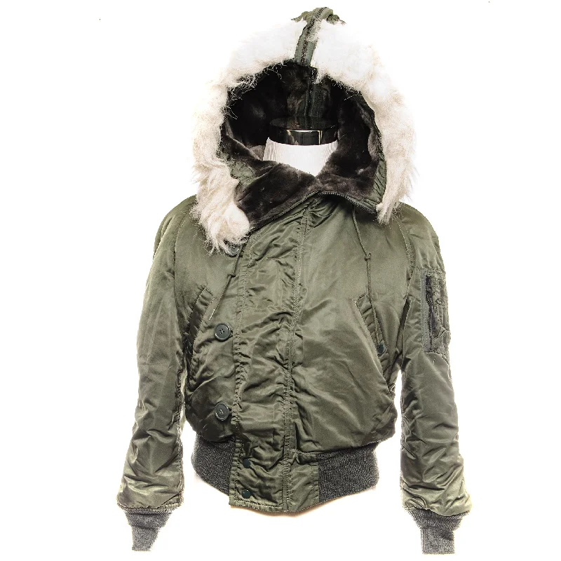 Get ready for your next season with amazing savings on all clothing. US ARMY PARKA FLIGHT JACKET N-2B 1982 SIZE SMALL Get ready for your next season with amazing savings on all clothing. US ARMY PARKA FLIGHT JACKET N-2B 1982 SIZE SMALL
