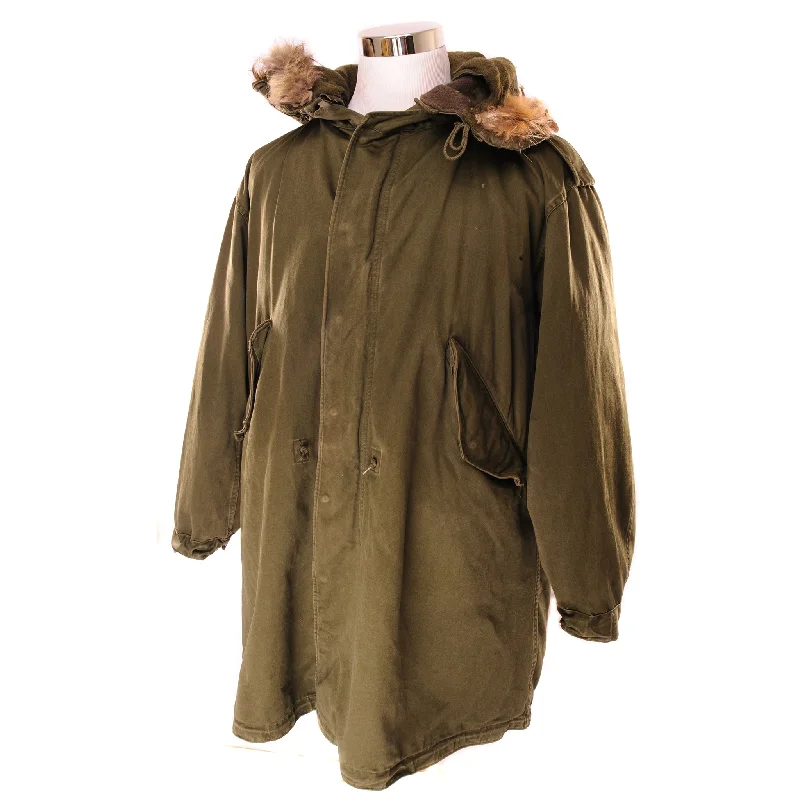 Limited-time discounts on clothing you’ll love   VINTAGE US ARMY M51 FISHTAIL PARKA 1950S COYOTE FUR W LINER SIZE MEDIUM LONG