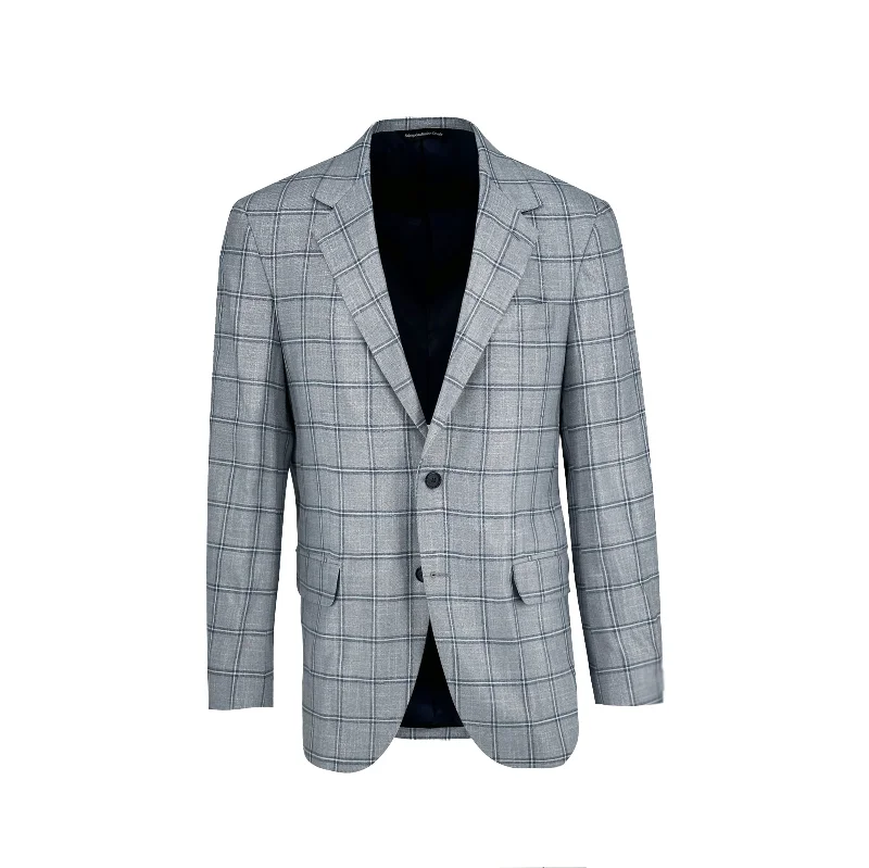 Take advantage of our men’s fashion sale – it’s your time to save! Grey with Navy Window Pane Bamboo Sport Coat Take advantage of our men’s fashion sale – it’s your time to save! Grey with Navy Window Pane Bamboo Sport Coat