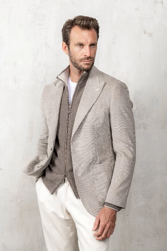New season, new deals – shop men's clothing now! Beige corduroy jacket "Soragna Collection" - Made in Italy New season, new deals – shop men's clothing now! Beige corduroy jacket "Soragna Collection" - Made in Italy