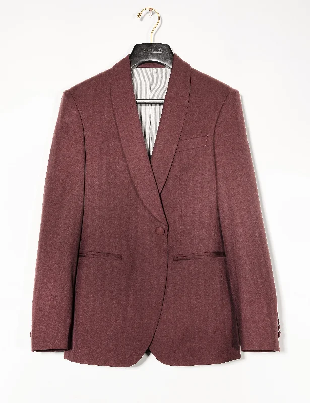 Shop smart, save big – men’s clothing sale on now! BKT50 Shawl Collar Dinner Jacket in Wool Herringbone - Syrah Shop smart, save big – men’s clothing sale on now! BKT50 Shawl Collar Dinner Jacket in Wool Herringbone - Syrah