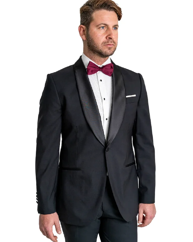 End-of-season sale – men’s clothing essentials up to 60% off! Black Wool Stretch Shawl Collar Tuxedo Jacket End-of-season sale – men’s clothing essentials up to 60% off! Black Wool Stretch Shawl Collar Tuxedo Jacket