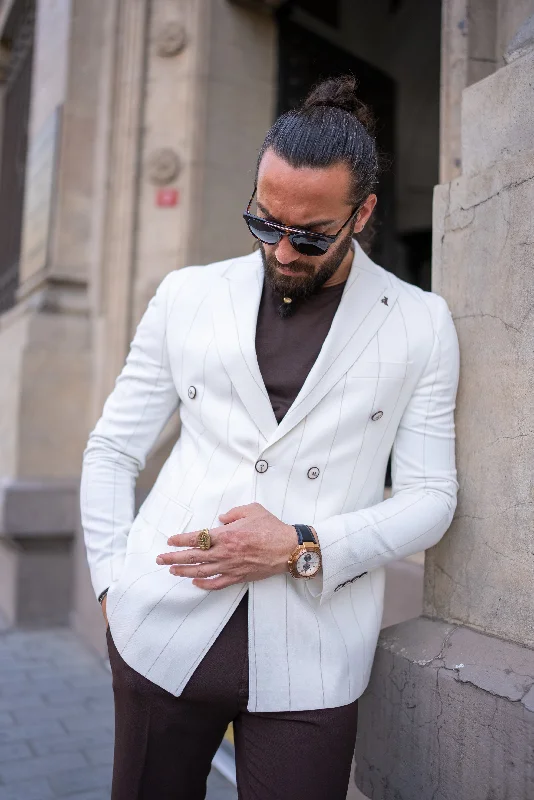 Big discounts on men’s wear – Shop now and save! Brabion Noah White Slim Fit Double Breasted Striped Blazer Big discounts on men’s wear – Shop now and save! Brabion Noah White Slim Fit Double Breasted Striped Blazer
