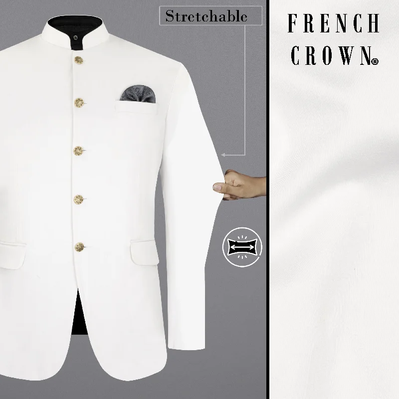 Shop clothing for less – Amazing savings on your favorite styles. Bright White Solid Stretchable Premium Cotton Bandhgala traveler Blazer Shop clothing for less – Amazing savings on your favorite styles. Bright White Solid Stretchable Premium Cotton Bandhgala traveler Blazer