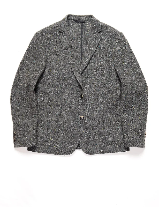 Get fresh fashion for less – Shop trendy clothing at discounted prices. BKT35 Unstructured Jacket in Flecked Donegal Tweed - Lead Gray Get fresh fashion for less – Shop trendy clothing at discounted prices. BKT35 Unstructured Jacket in Flecked Donegal Tweed - Lead Gray