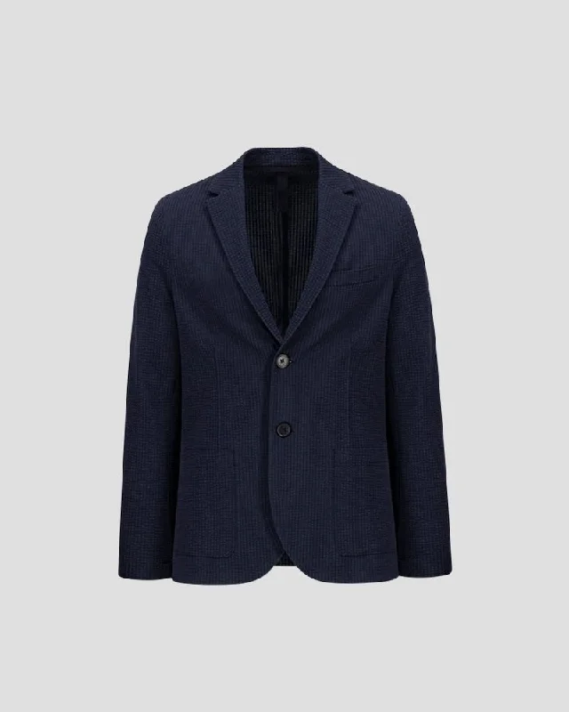 Shop stylish, comfortable men’s clothing at discounted prices. Blazer coolmax seersucker - Dark Blue Shop stylish, comfortable men’s clothing at discounted prices. Blazer coolmax seersucker - Dark Blue