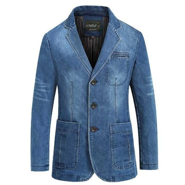 Seasonal sale  Cowboy Denim Jeans Blazer For Men