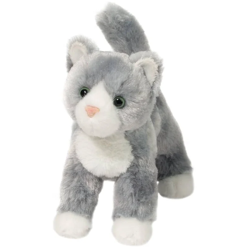 Playful and cheerful stuffed creaturesDouglas Scatter Gray Cat 6 Inch Plush Figure