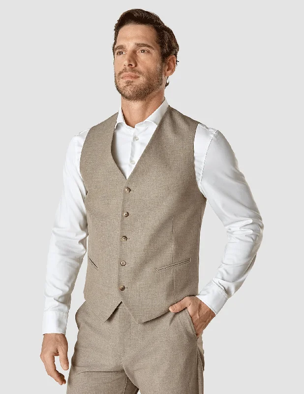 Shop men’s  clothing for all seasons – Save big today!  Essential Vest Beige Melange