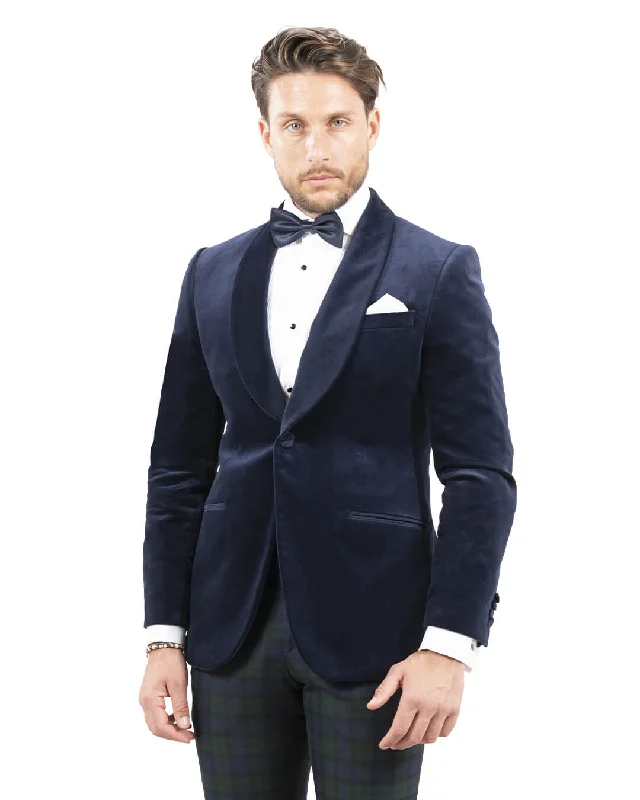 Flash discounts – men’s clothing essentials for less.  Evening Jacket Velvet Navy